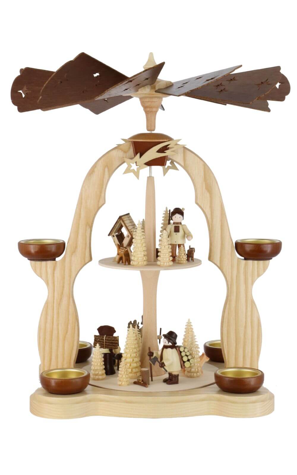 Christmas pyramid with forest people, 2-storey by HODREWA Legler_1