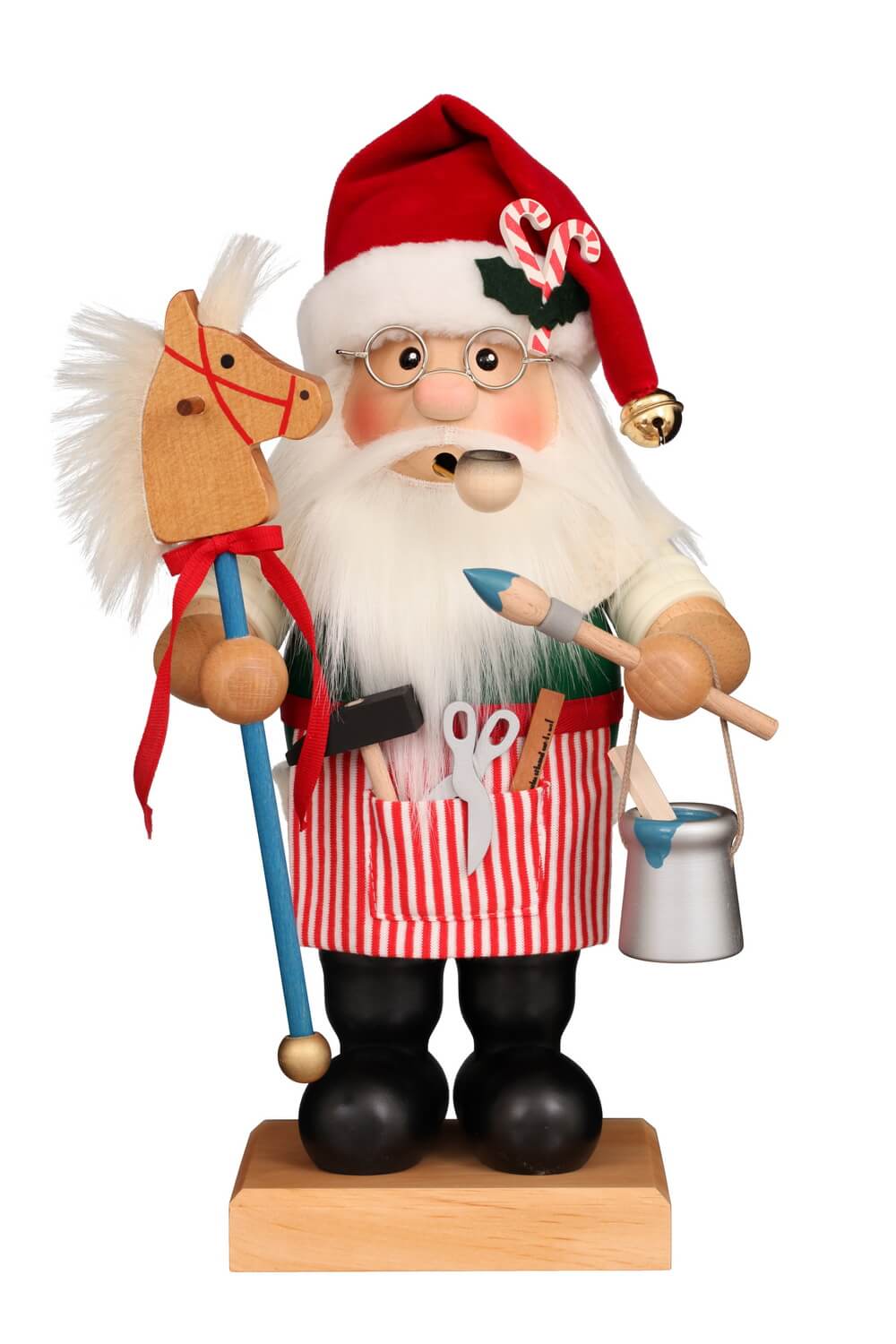 Smoking man Christmas workshop, colored by Christian Ulbricht