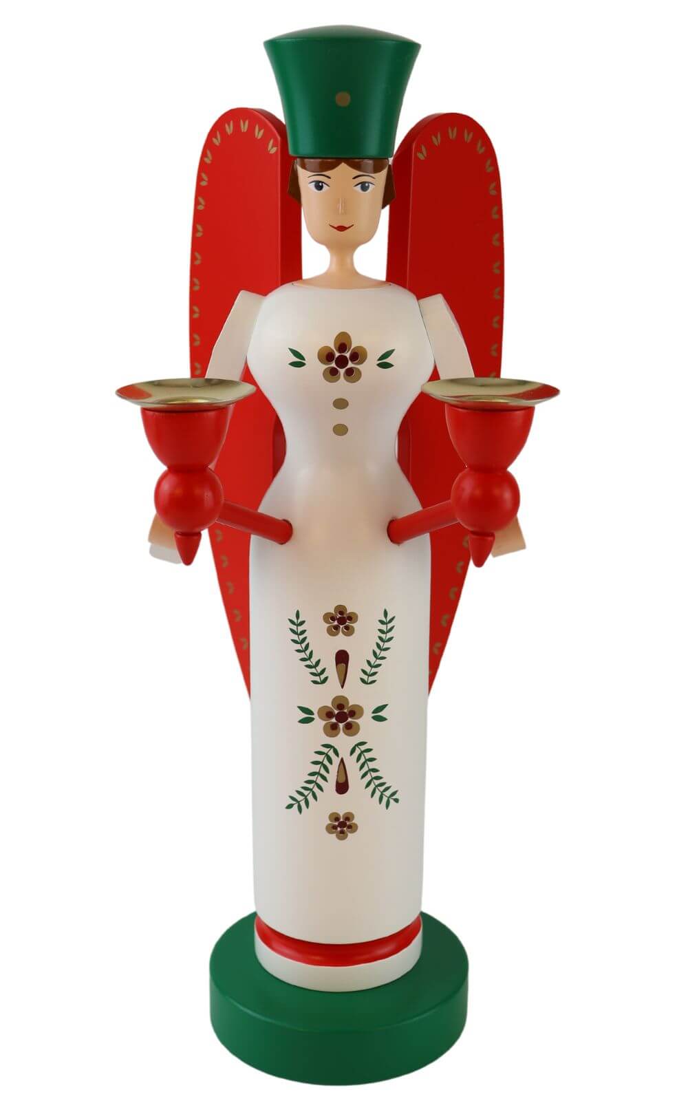 Christmas angel for wax candles, 32 cm, colored by Richard Glässer