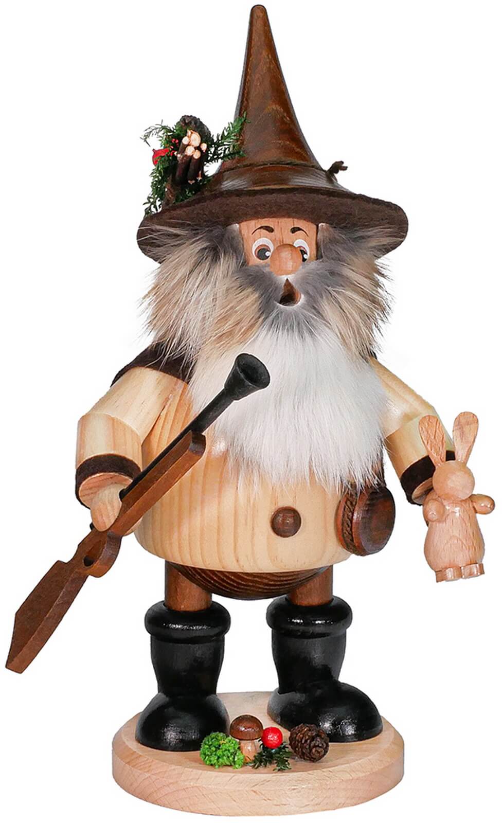 Incense Smoker Poacher Gnome, 26 cm by DWU Drechselwerkstatt Uhlig