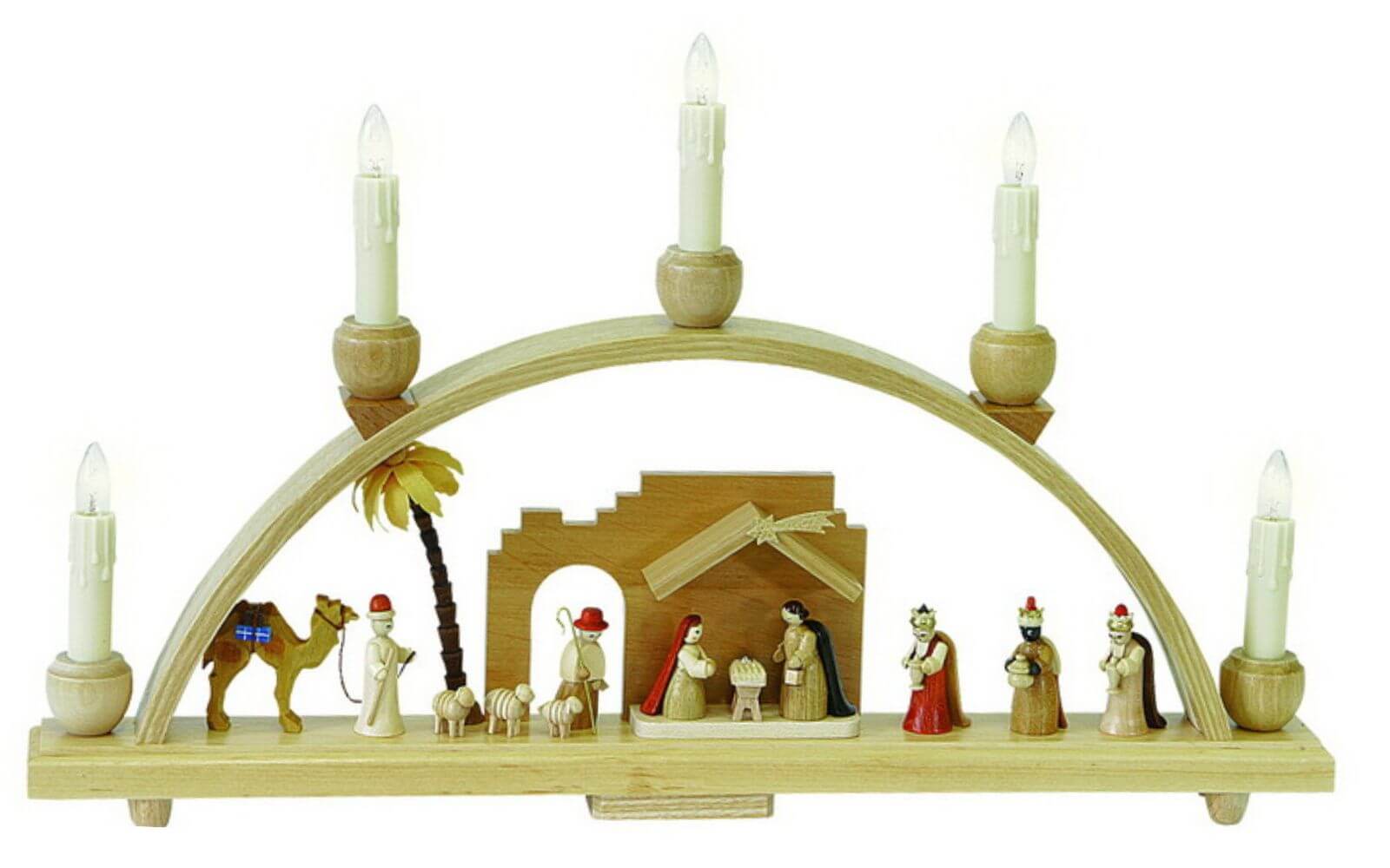 Candle arch Nativity of Christ, 48 cm by Richard Glässer