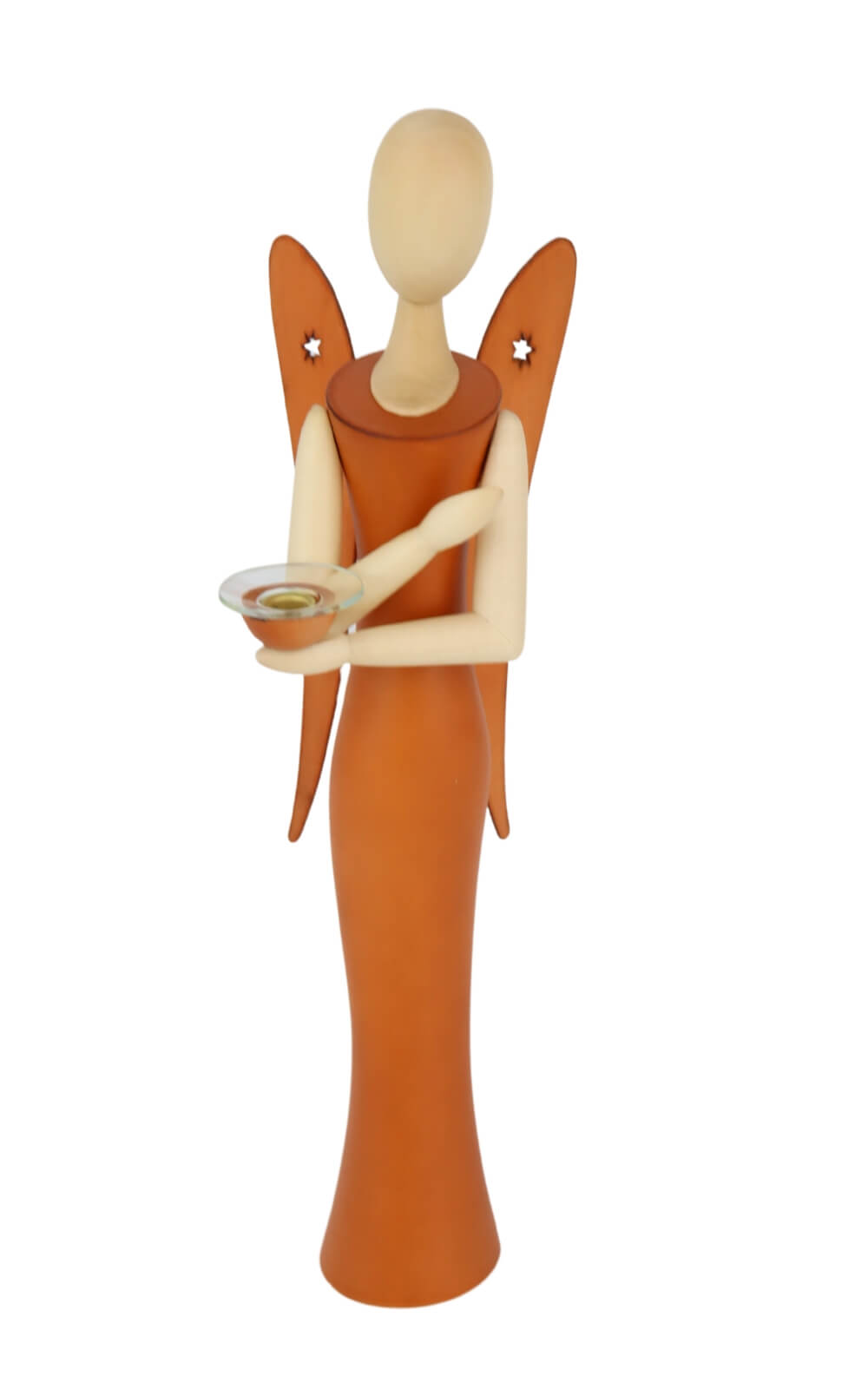 Angel - Sternkopf Pure Nature, standing, 25 cm by Holzkunst Gahlenz_2