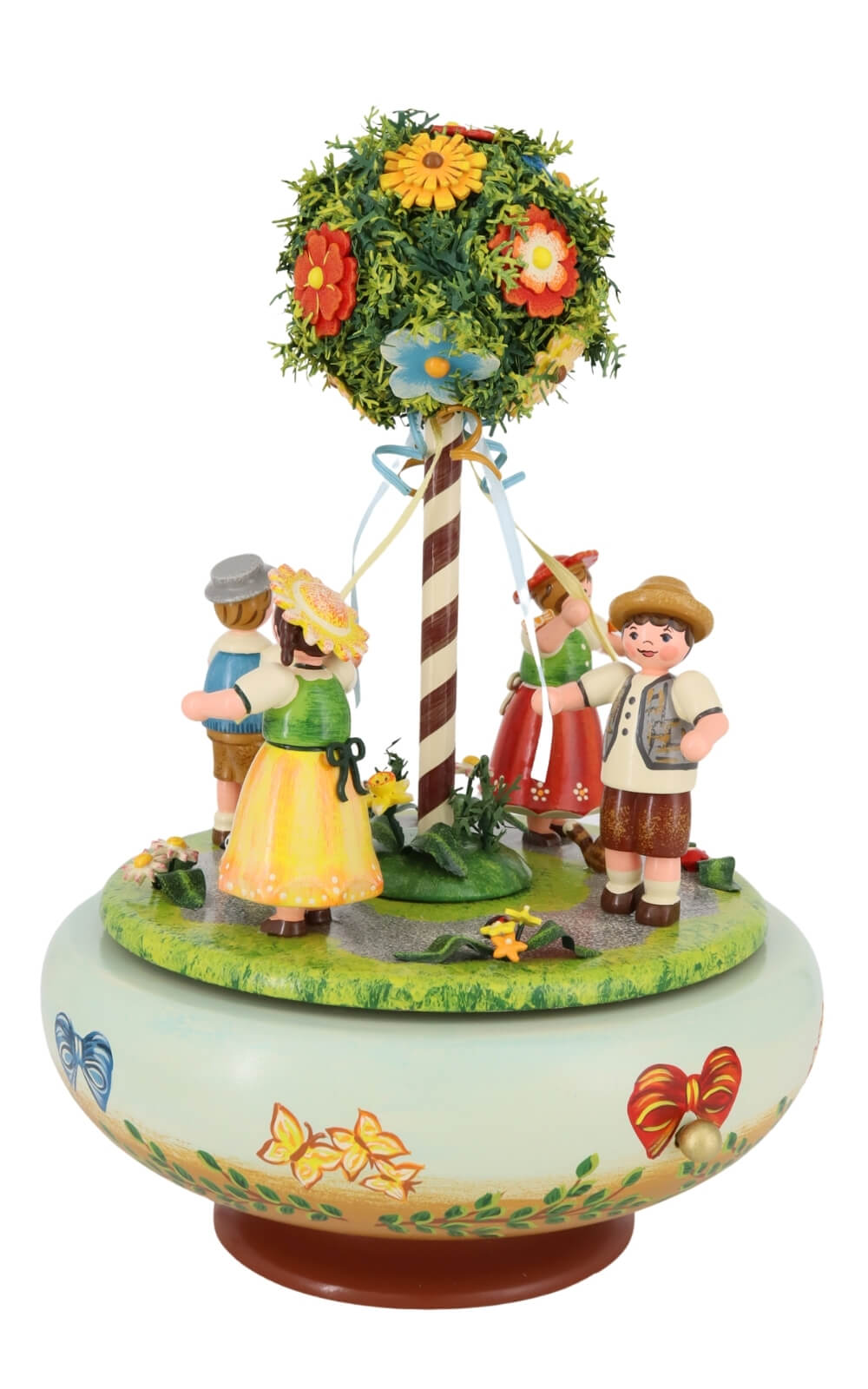 Music box May dance, Melody: All the birds are already there, 26 cm (10.24 inch), colorful by Hubrig Volkskunst_3