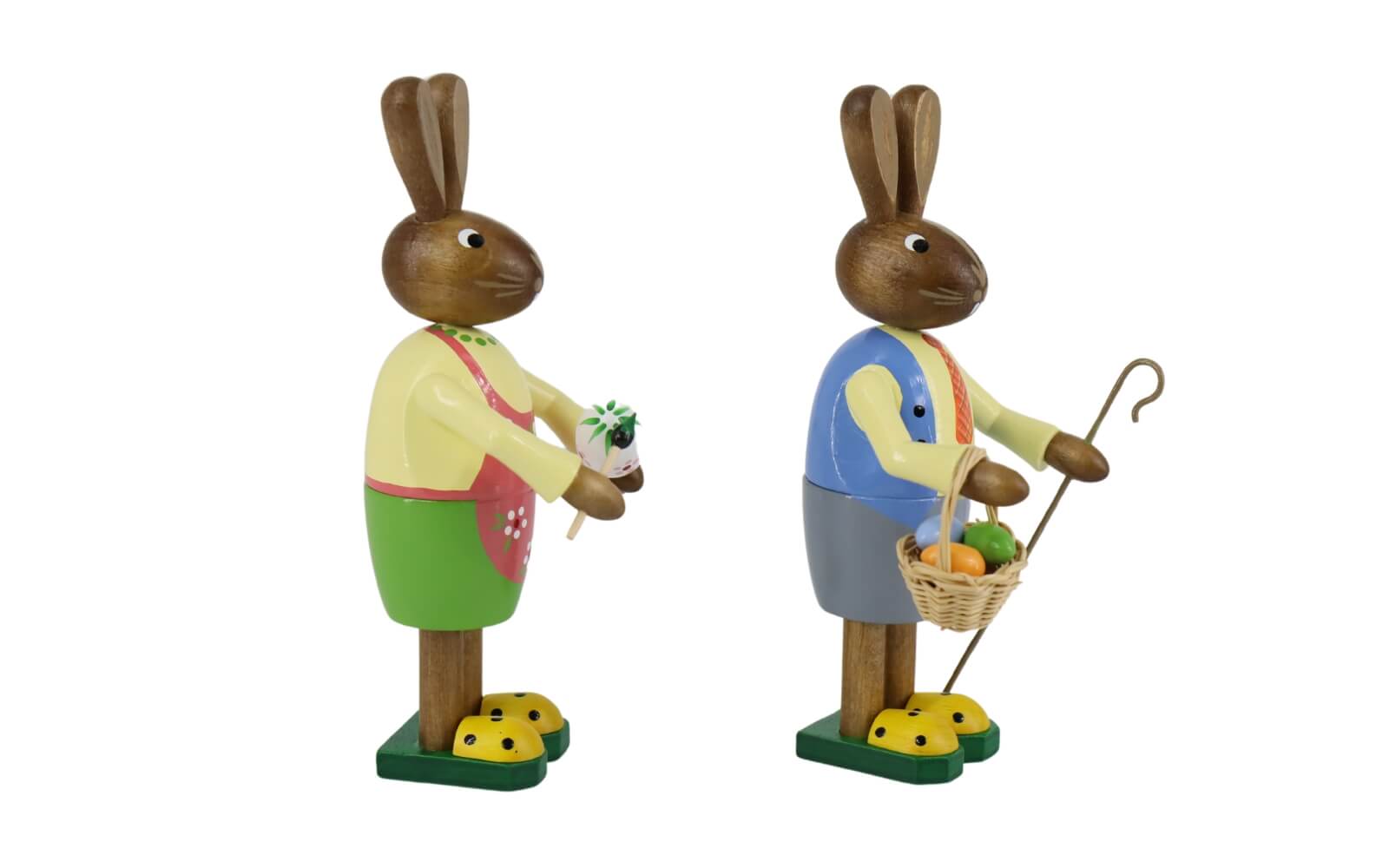 Pair of bunnys with basket and paintbrush by Figurenland Uhlig GmbH_2