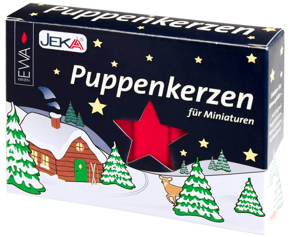 Mini candles, 20 pieces, red by EWA