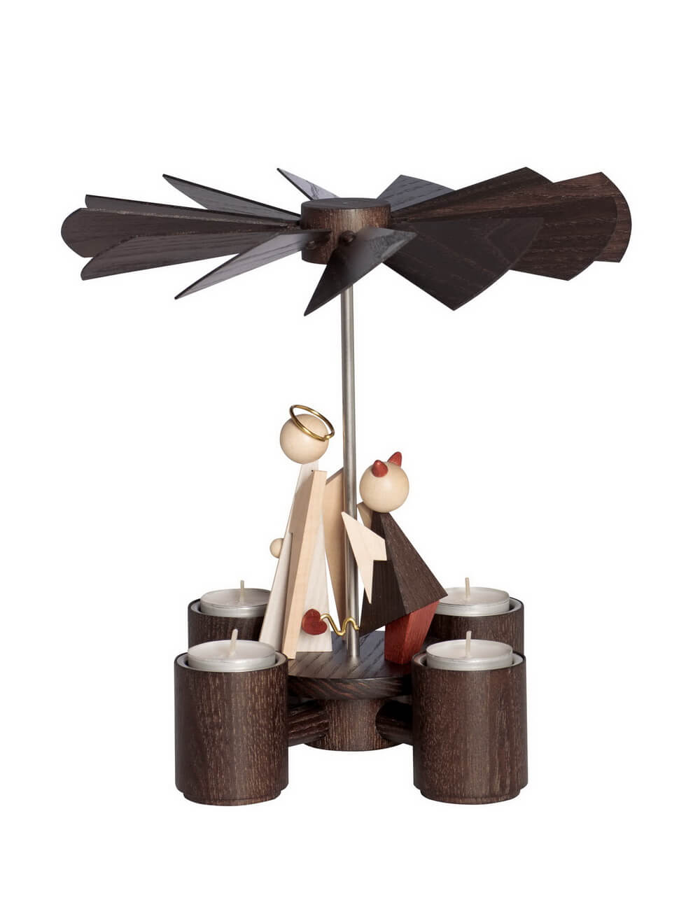 Modern Christmas pyramid angel & devil from KWO