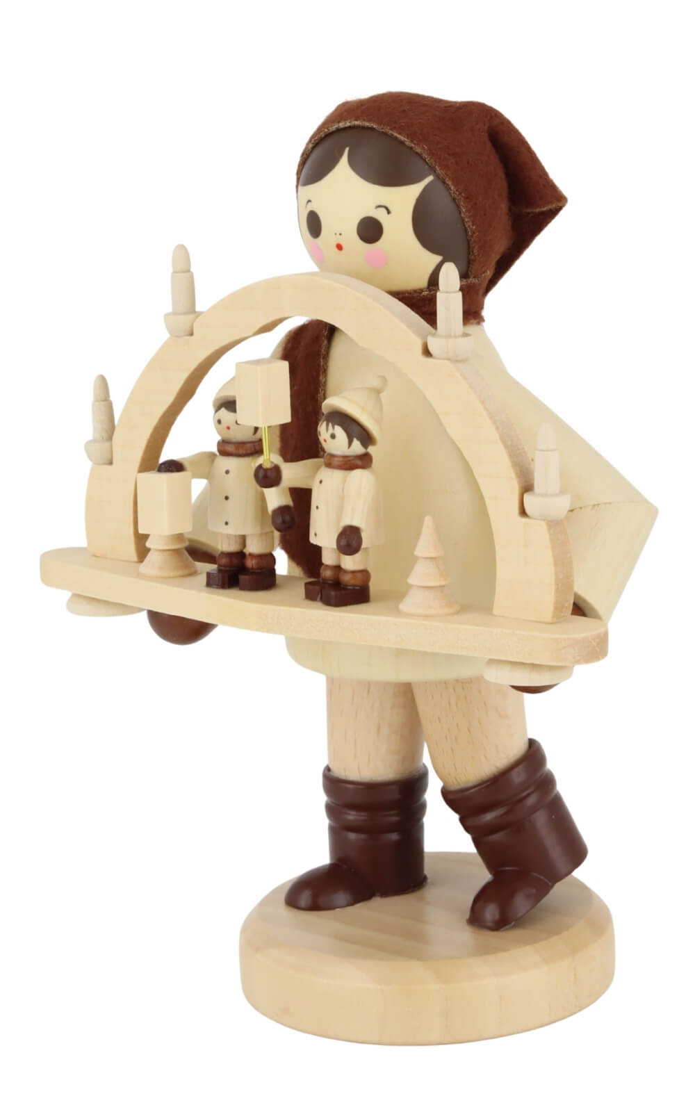candle arch merchant girl, 13 cm/5.12 in, natural by Romy Thiel_3