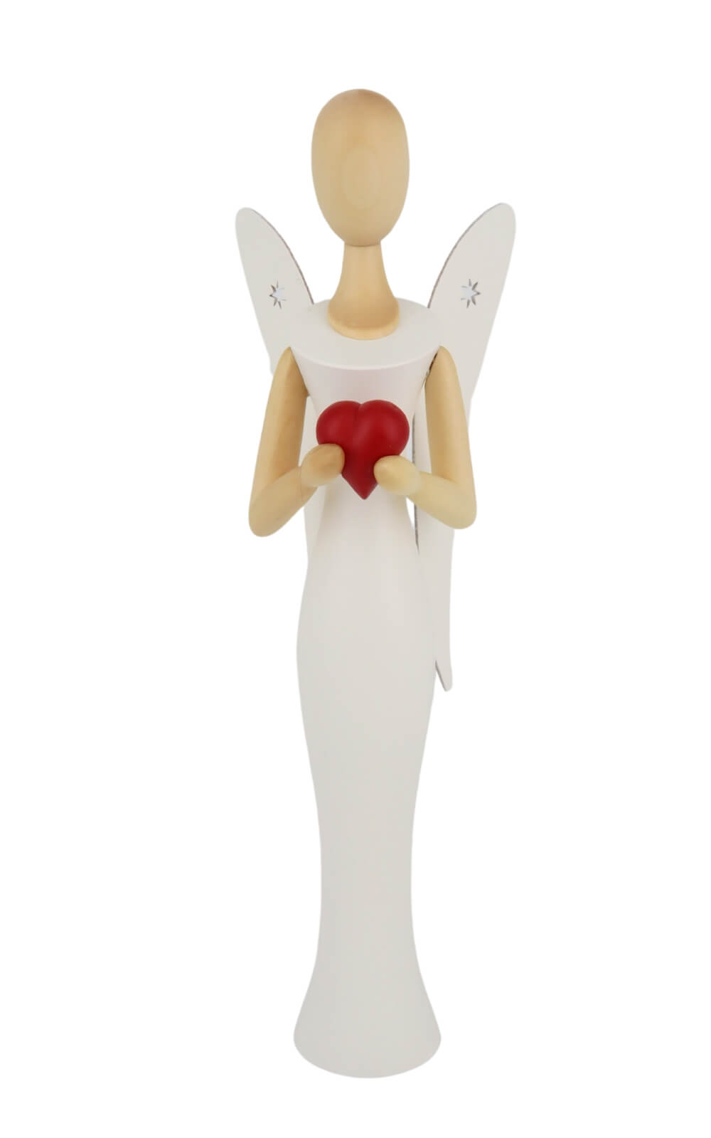 Angel - Sternkopf with heart, standing, 25 cm by Holzkunst Gahlenz_1