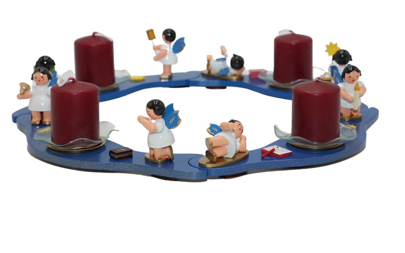 Advent wreath with 8 Christmas angels, blue by Figurenland Uhlig GmbH_3