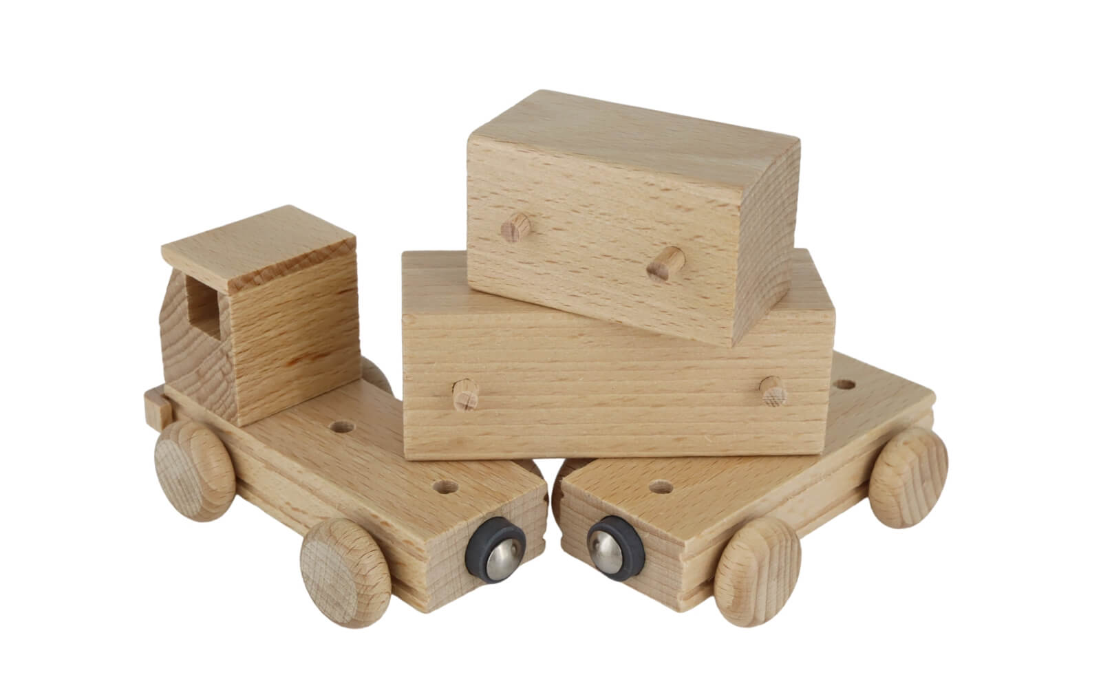 Wooden toy lorry, natural, 15 cm by Ebert GmbH_3
