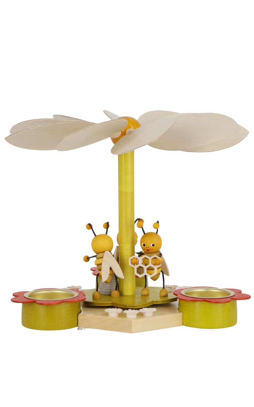 Tea light pyramid with bees, 19 cm by Volker Zenker_1