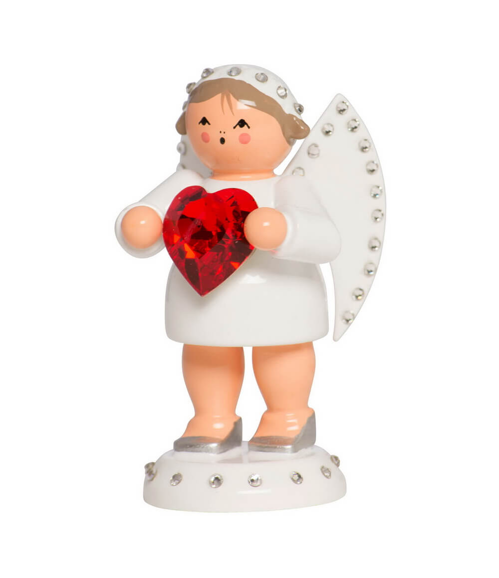 Angel messenger of love with red Swarovski heart, 6 cm by KWO_Picture3
