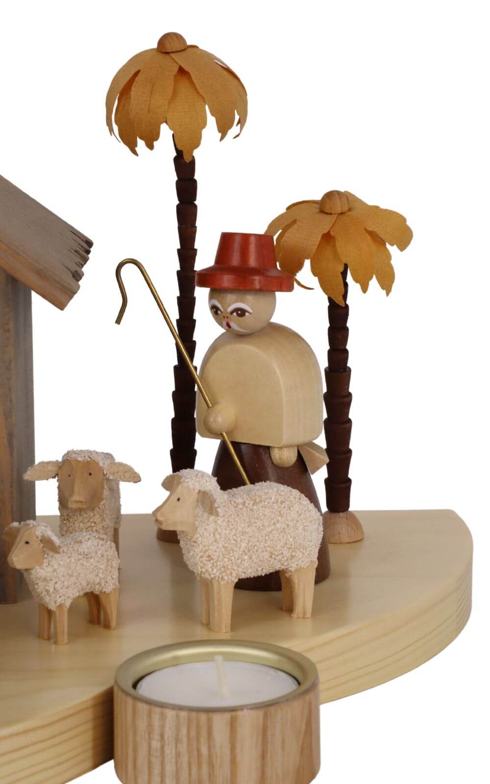 Base for tea lights with nativity scene, 20 cm by Richard Glässer_4