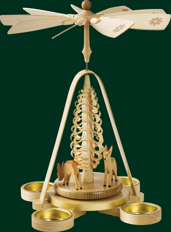 Tealight pyramid with deer, 28 cm by Richard Glässer-Bild2