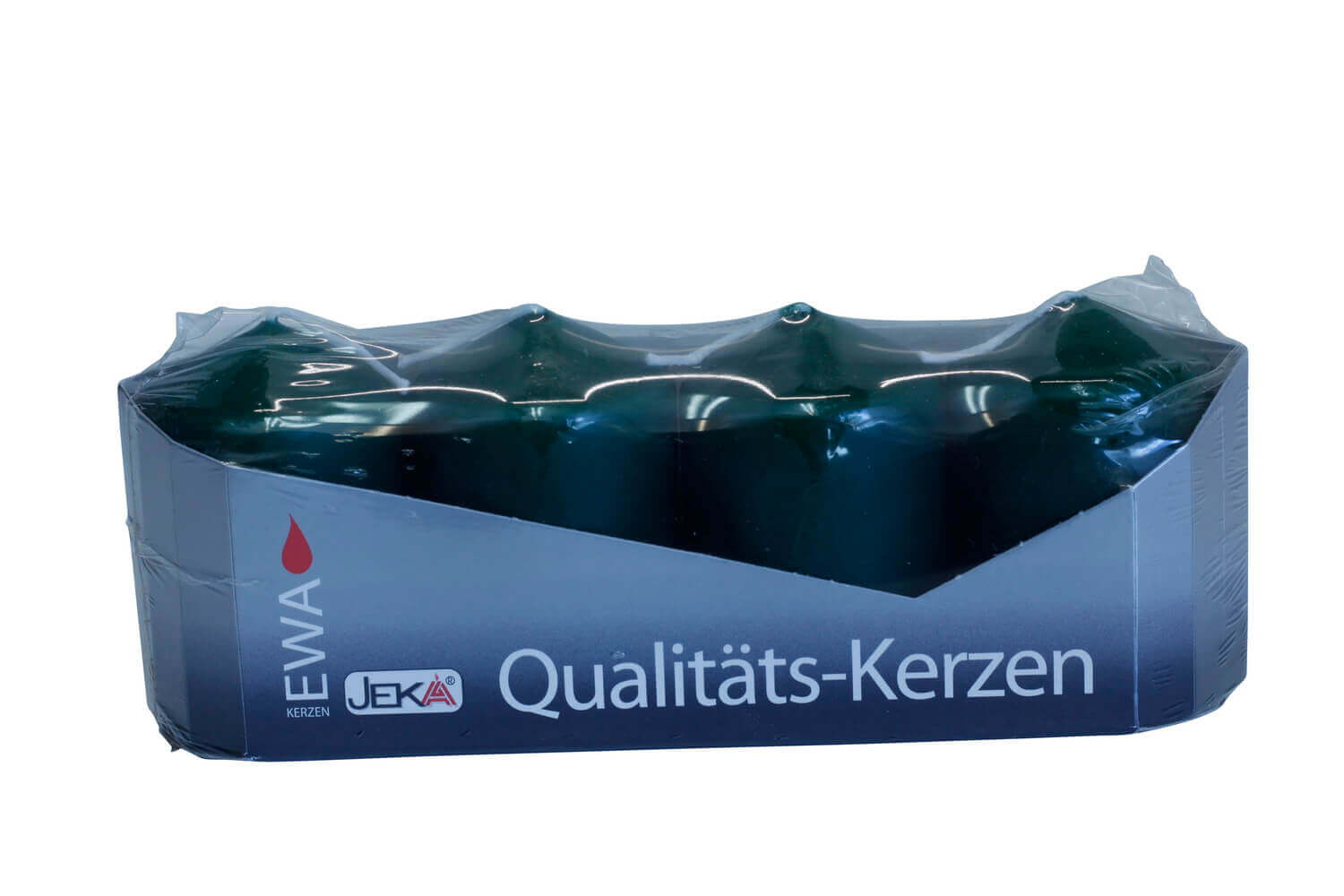 EWA pillar candles, green, 4 pieces, Ø 40 mm x 60 mm high