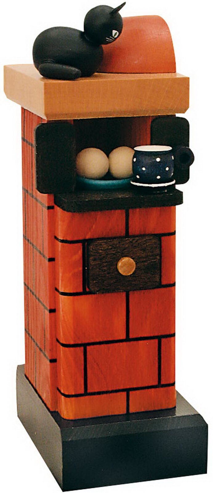 Smoking man tiled stove, red, 20 cm by KWO