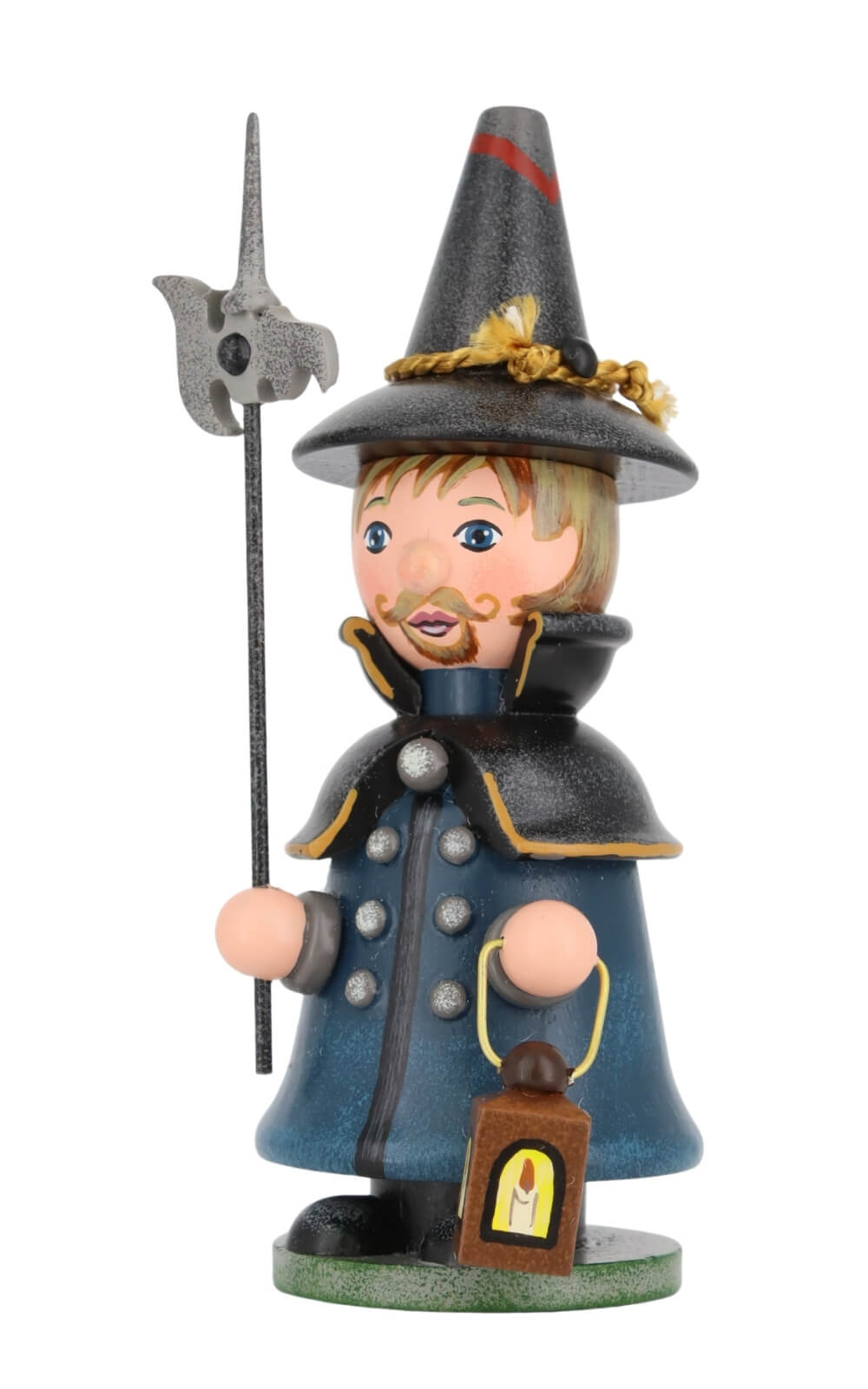 Smoking man gnome - night watchman, 14 cm (5.51 inch), colorful by Hubrig Volkskunst _2
