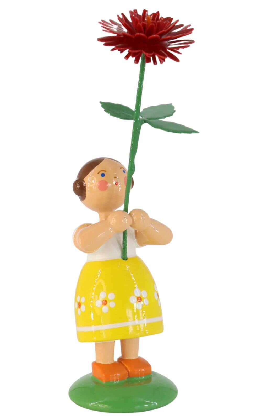 Flower girl with red dahlia, 12 cm by HODREWA Legler