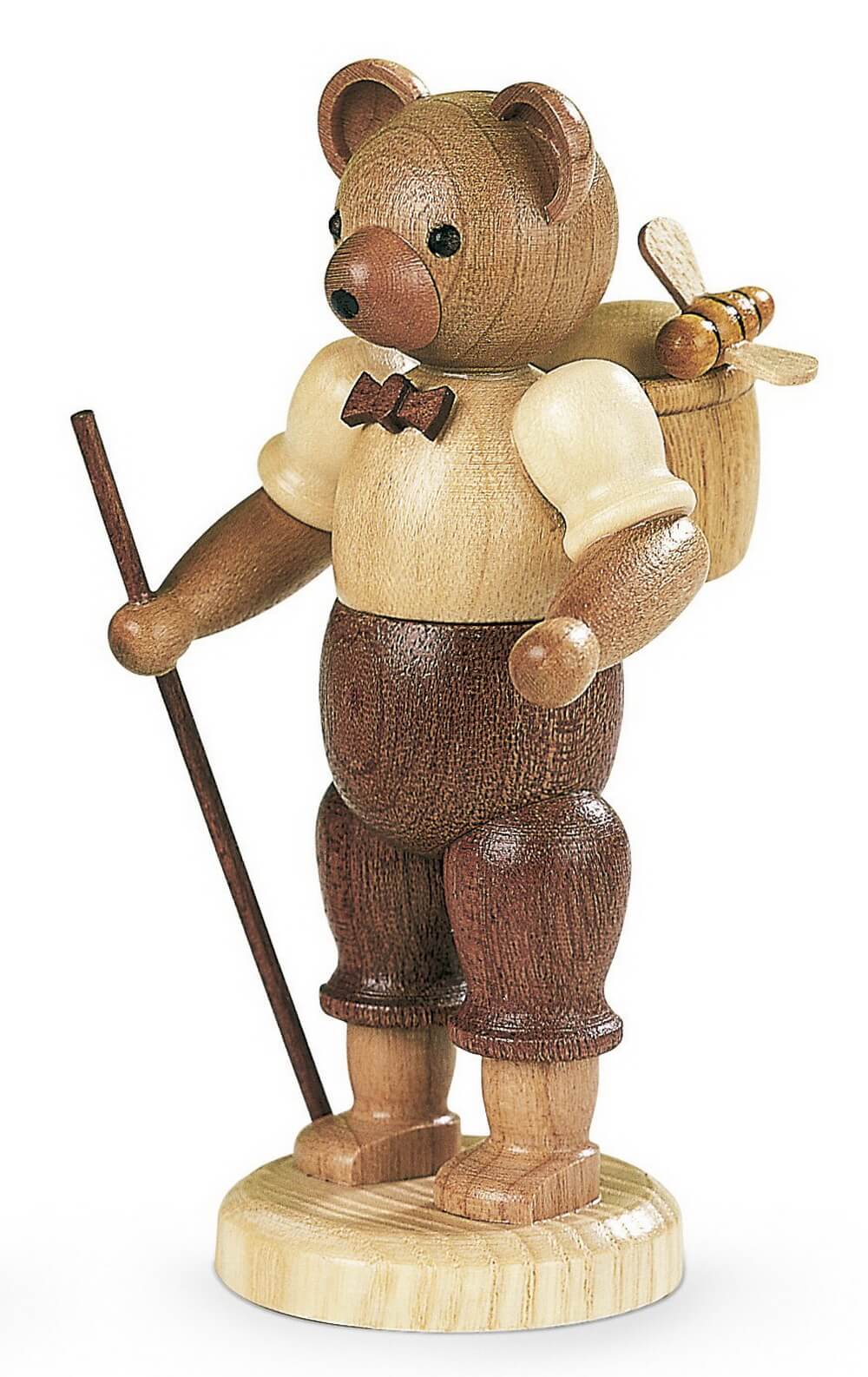 Miniature teddy - Boy with basket, nature, 10 cm by Müller Kleinkunst