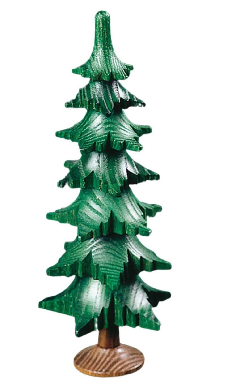 Tree with trunk and 7 wreaths, green, 16 cm by Richard Glässer GmbH