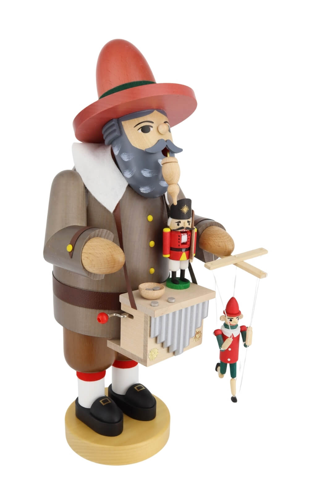 Smoking Man Puppeteer with Music Box, 36 cm / 14 inch by Richard Glässer_3