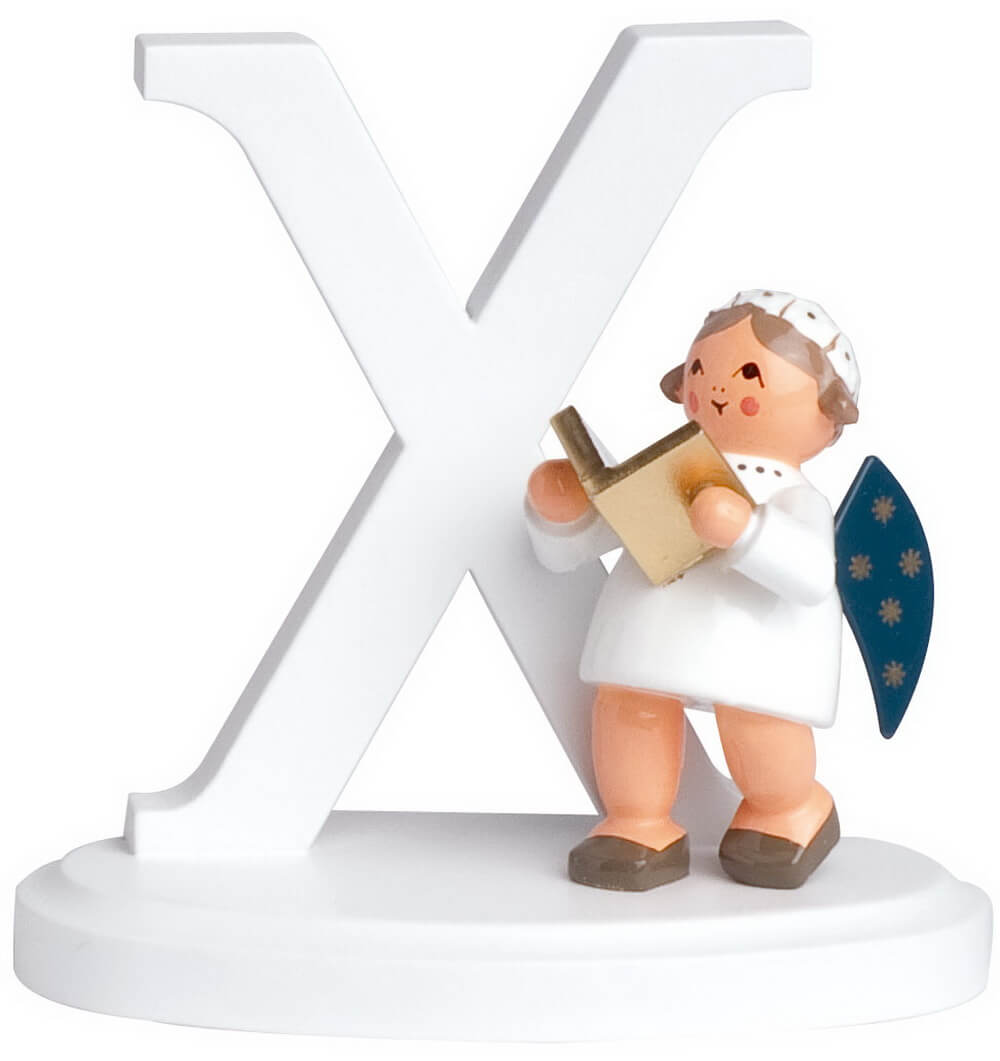 Christmas angel with the letter X, 7 cm by KWO