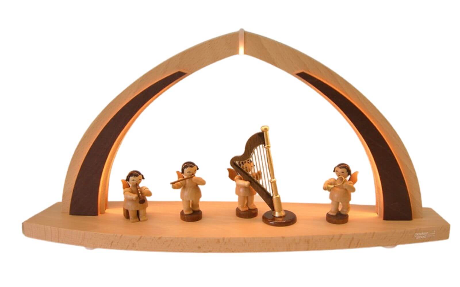 LED candle arch with Christmas angel, nature by Figurenland Uhlig GmbH