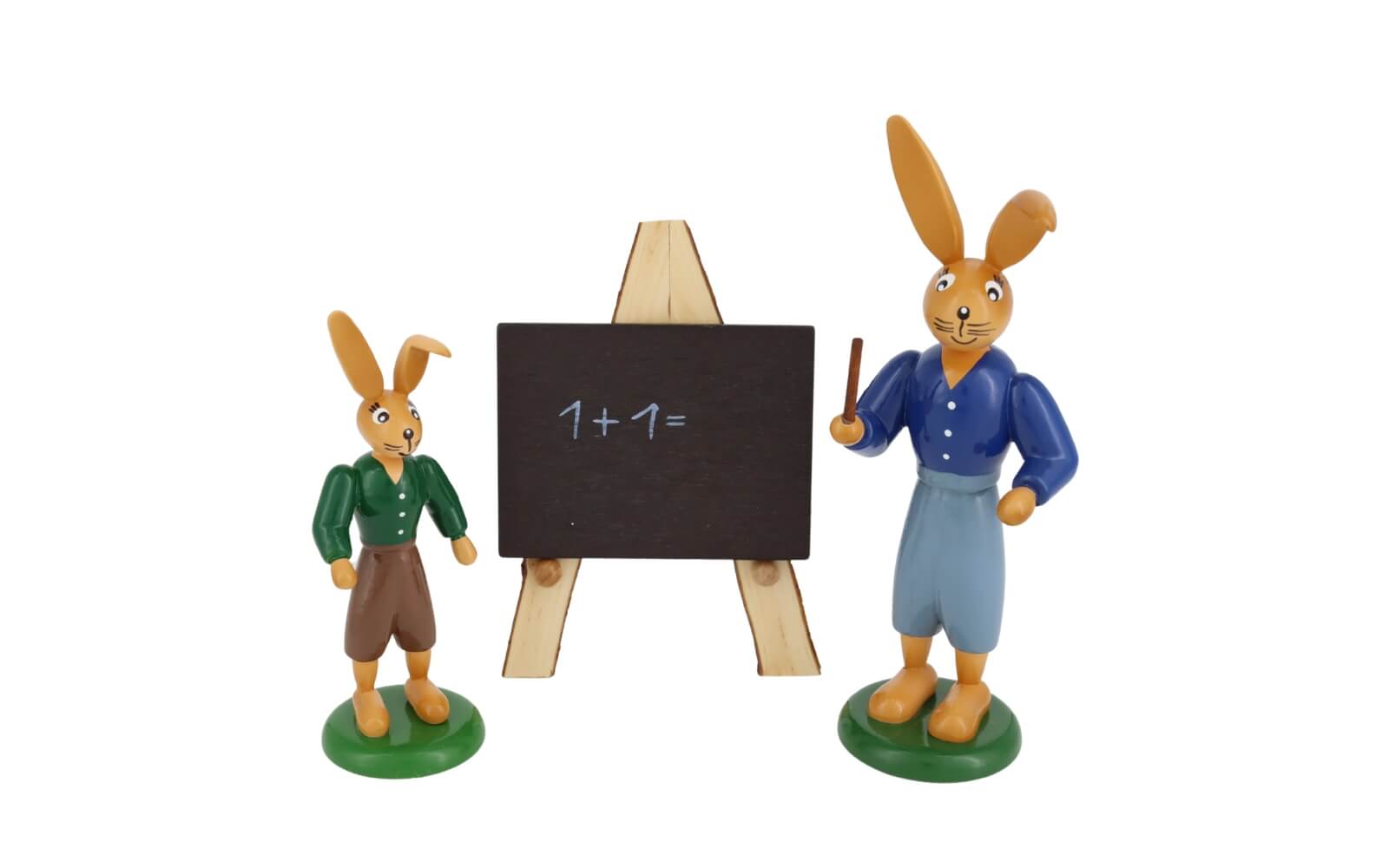 Rabbit school, 5 children and 1 teacher, 12 cm by Holzkunst Gahlenz_2