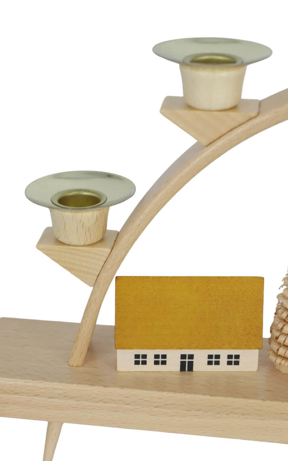 Candle arch currende with village, 32 cm by Richard Glässer_2