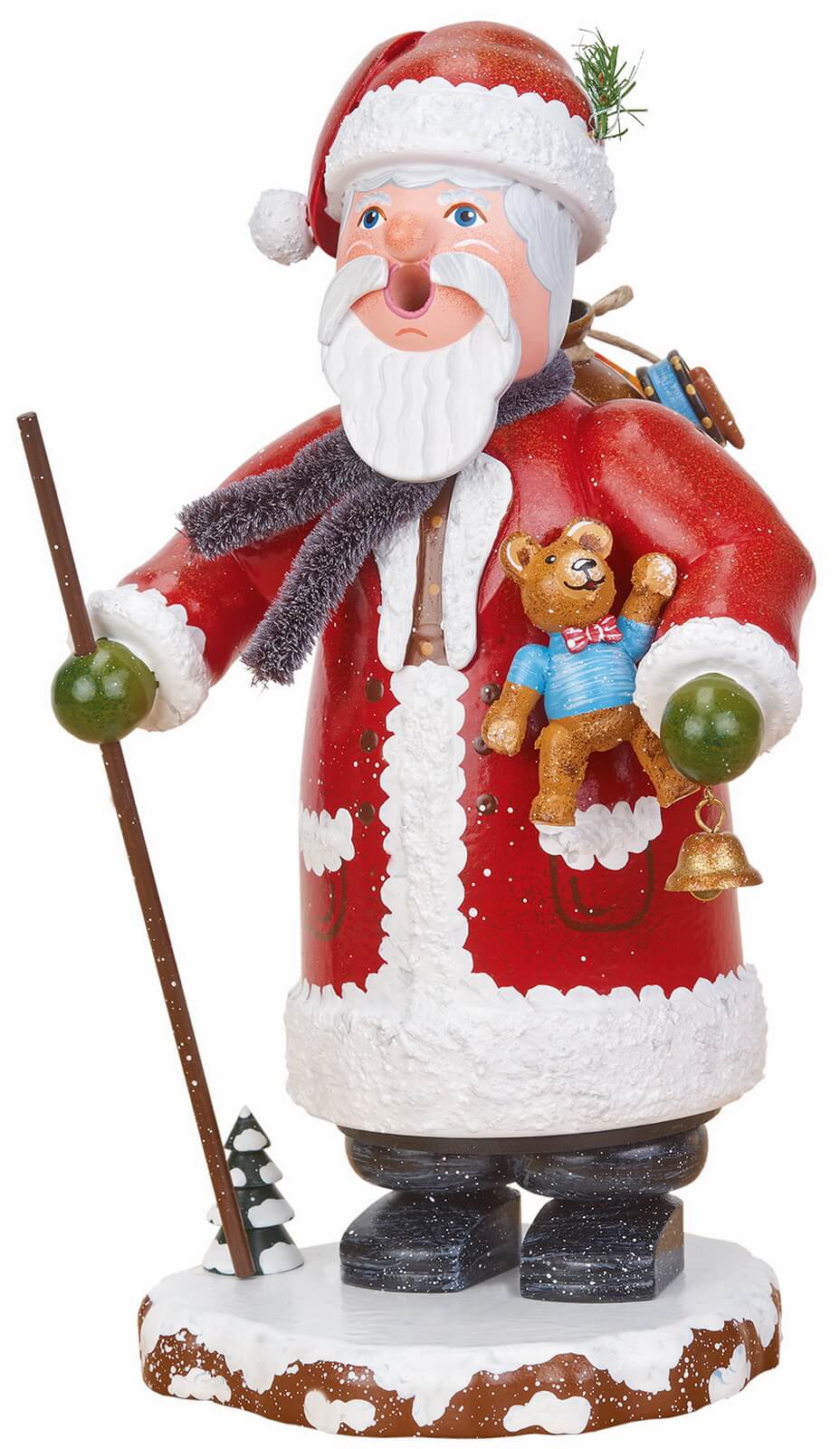 Incense Smoker Santa, 20 cm by Hubrig Volkskunst