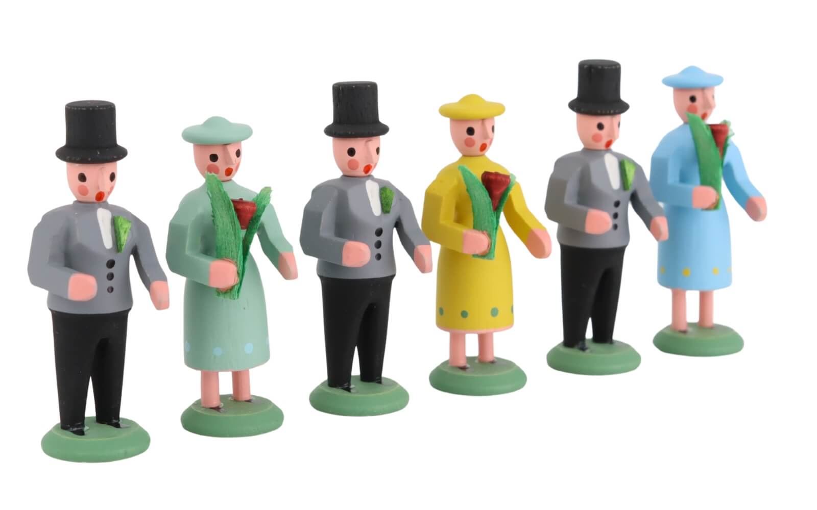 Miniature wedding procession, 6-piece set, coloured, from SEIFFEN.COM_2
