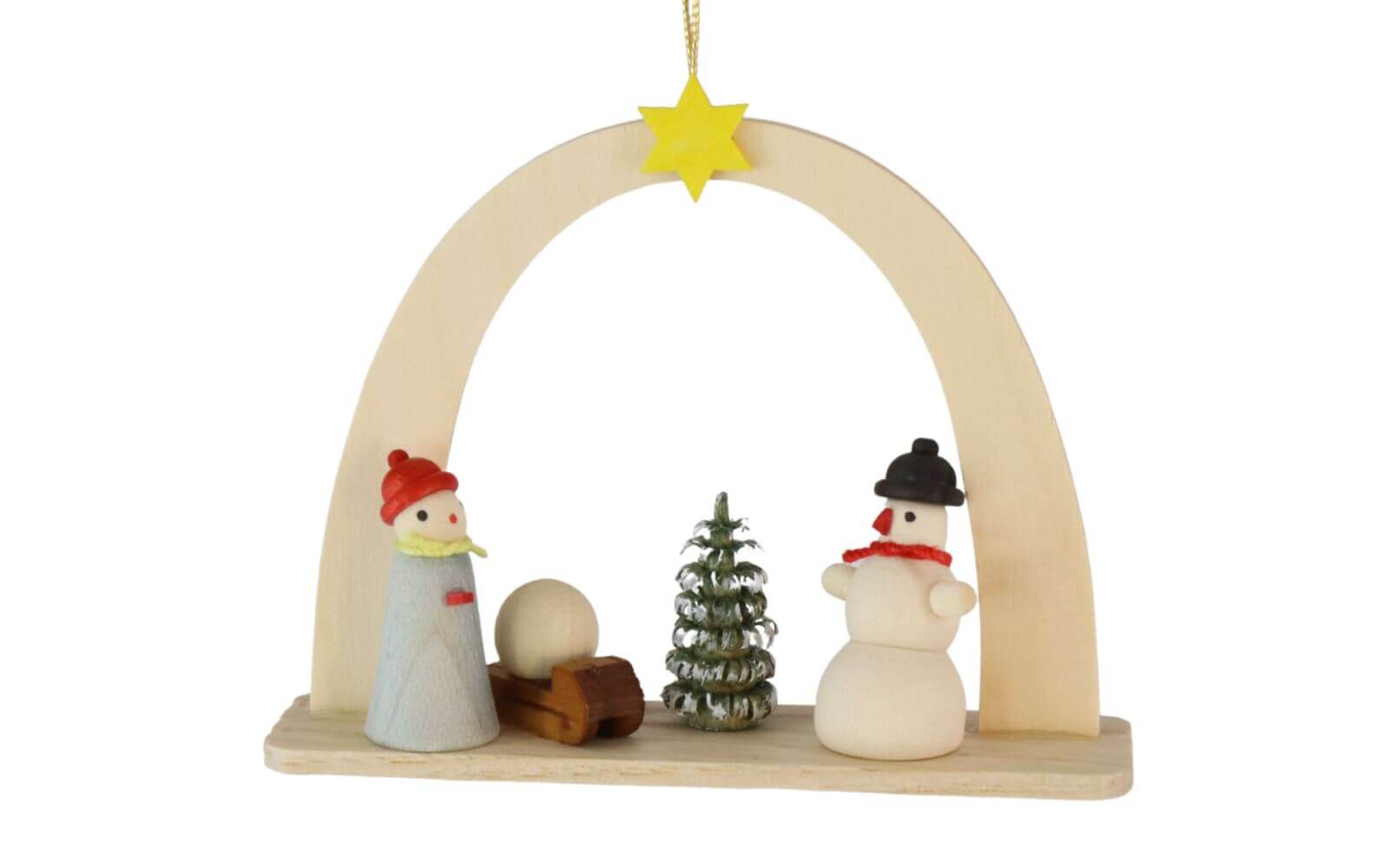 Christmas tree decoration child with snowman by Theo Lorenz