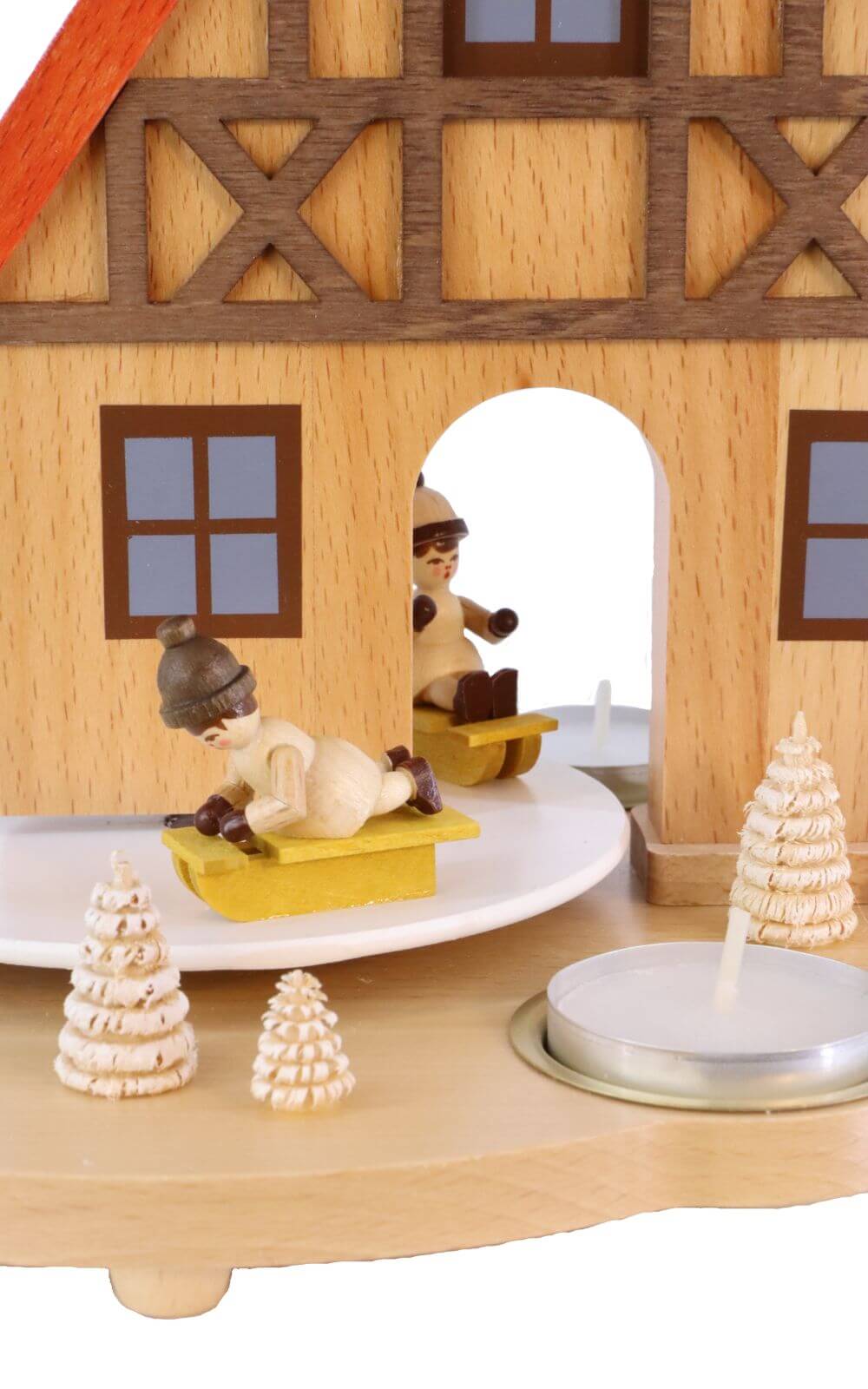 Christmas pyramid house with winter children, 29 cm by Richard Glässer_4