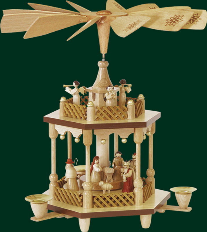 Weihnachtspyramide Christi Geburt, 1 - stöckig, 32 cm von Richard Glässer_Bild2