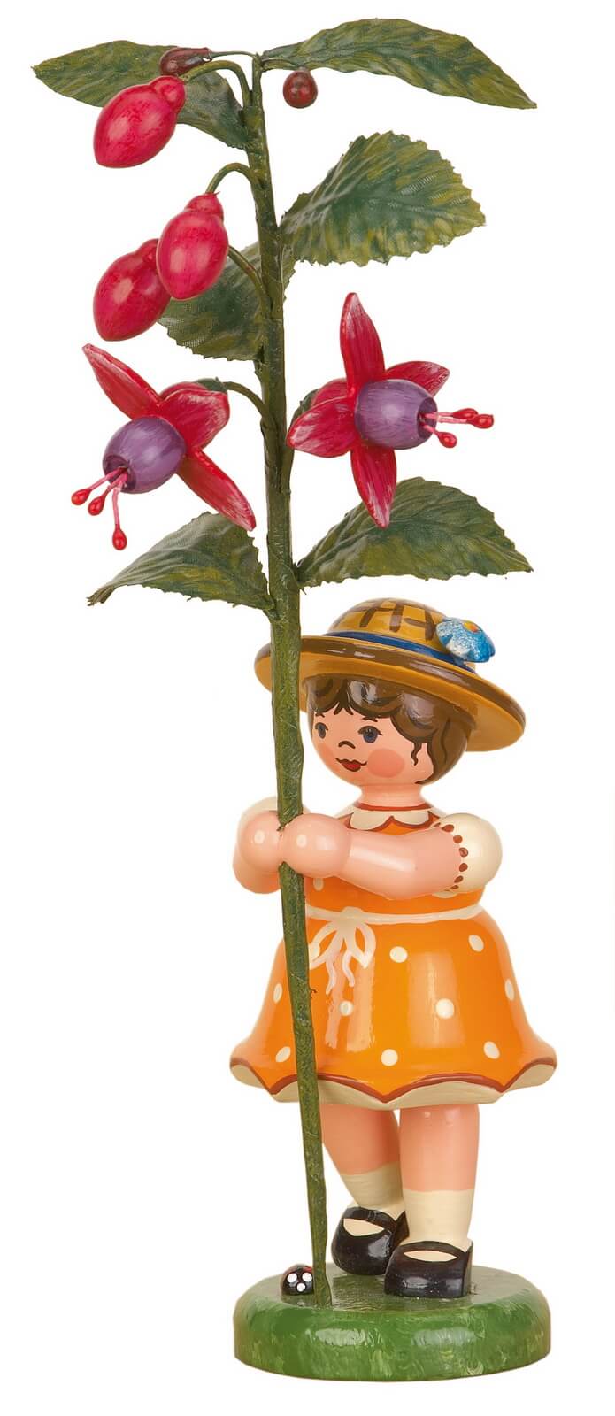 Flower child girl with fuchsia by Hubrig Volkskunst