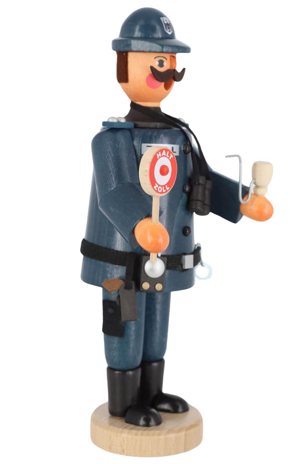 Räuchermännchen Zöllner in blauer Uniform von Karl Werner_2