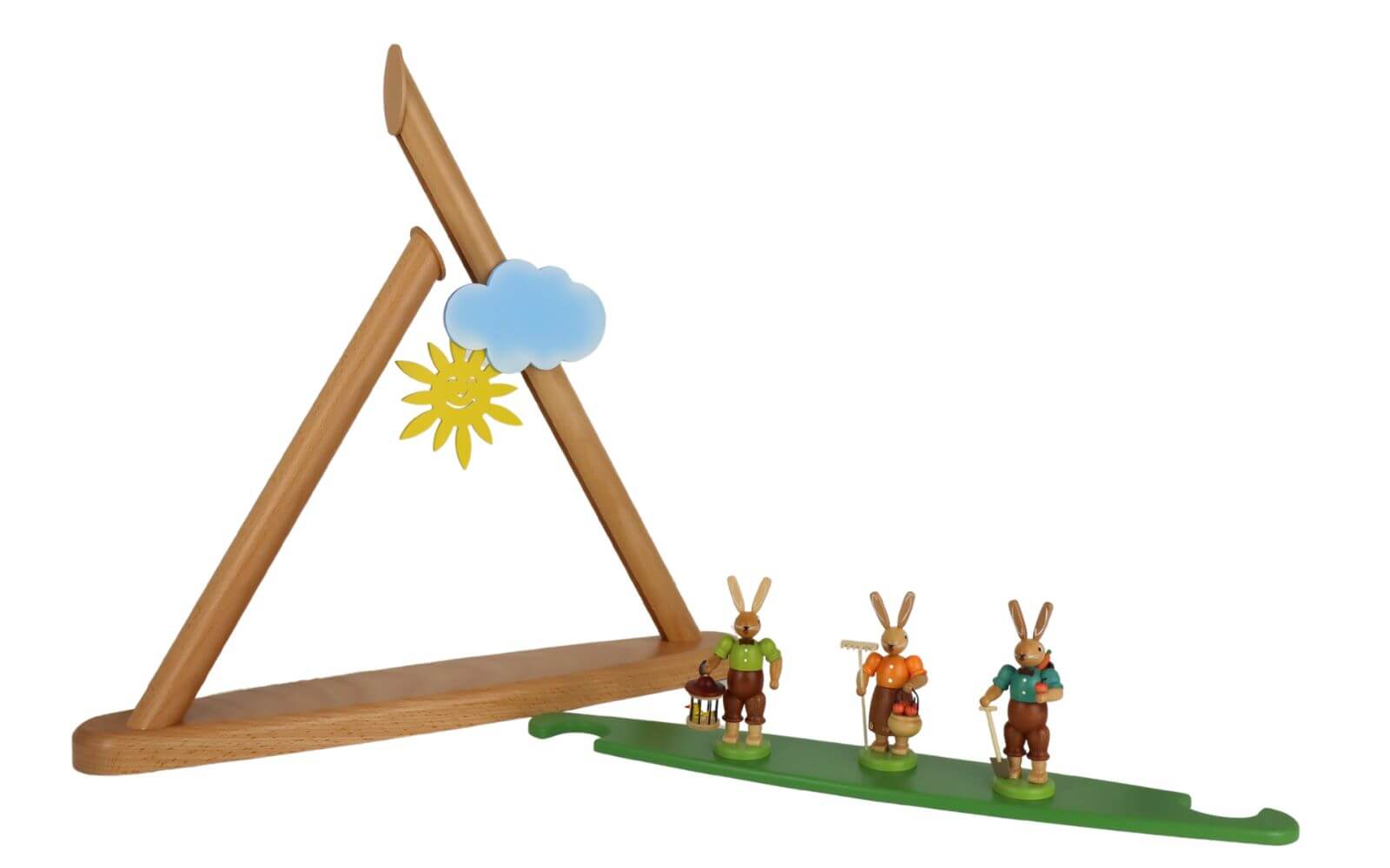 LED candle arch - light top, modern with bunnies, colored, 47 cm by Müller Kleinkunst_3