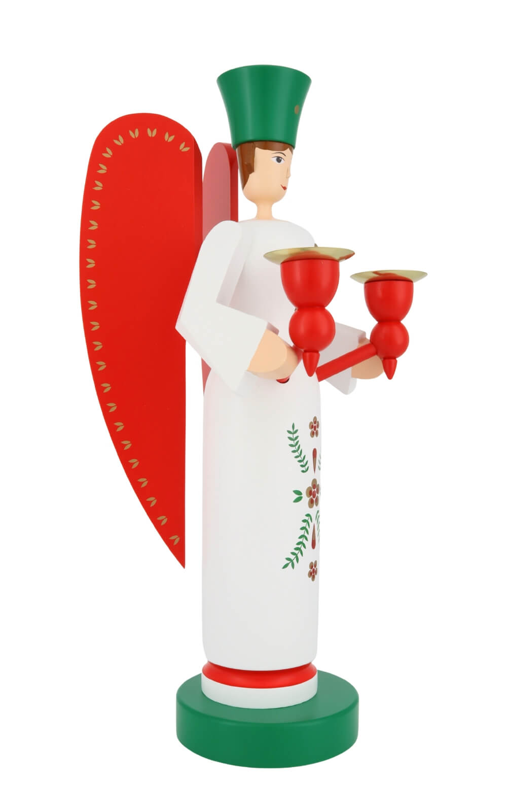 Christmas angel for wax candles, 32 cm, colored by Richard Glässer_2