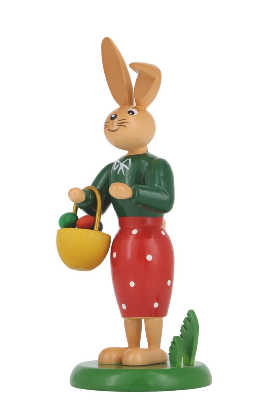 Easter bunny - bunny with basket, 12 cm by Holzkunst Gahlenz_1