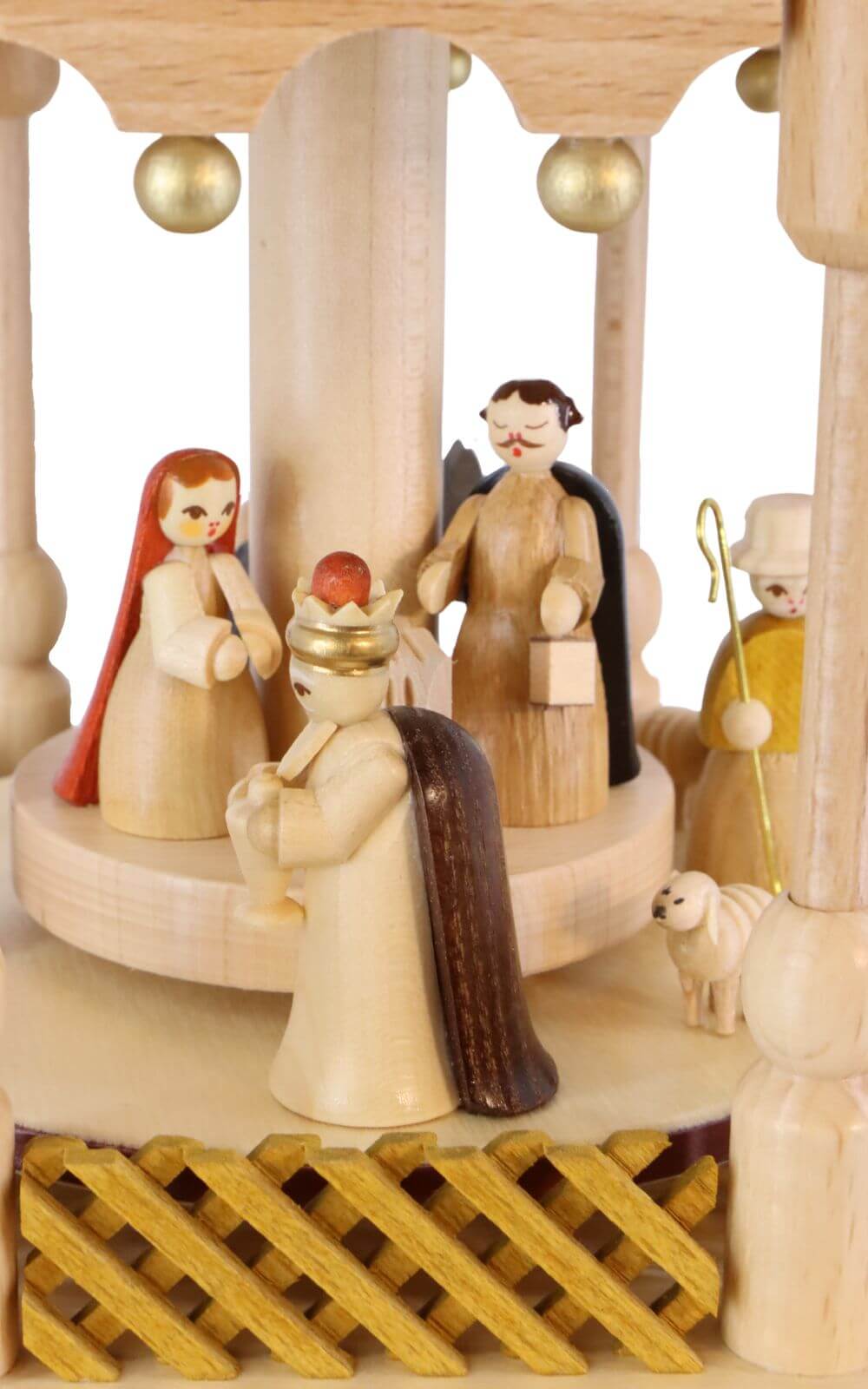 Weihnachtspyramide Heilige Geschichte, 3 – stöckig, 38 cm von Richard Glässer_4
