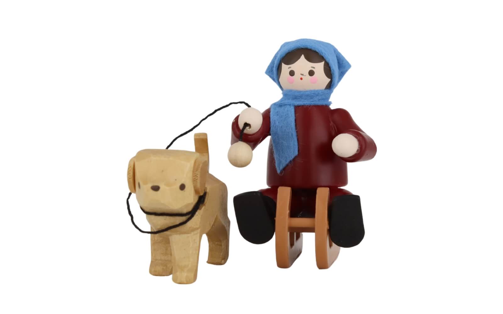 Girl with dog sled,coloured, by Romy Thiel_3