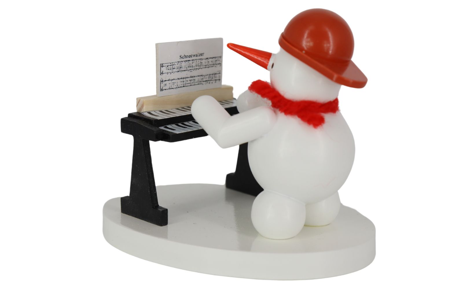 Miniature snowman with keyboard, colored, 8 cm by Ralf Zenker_2