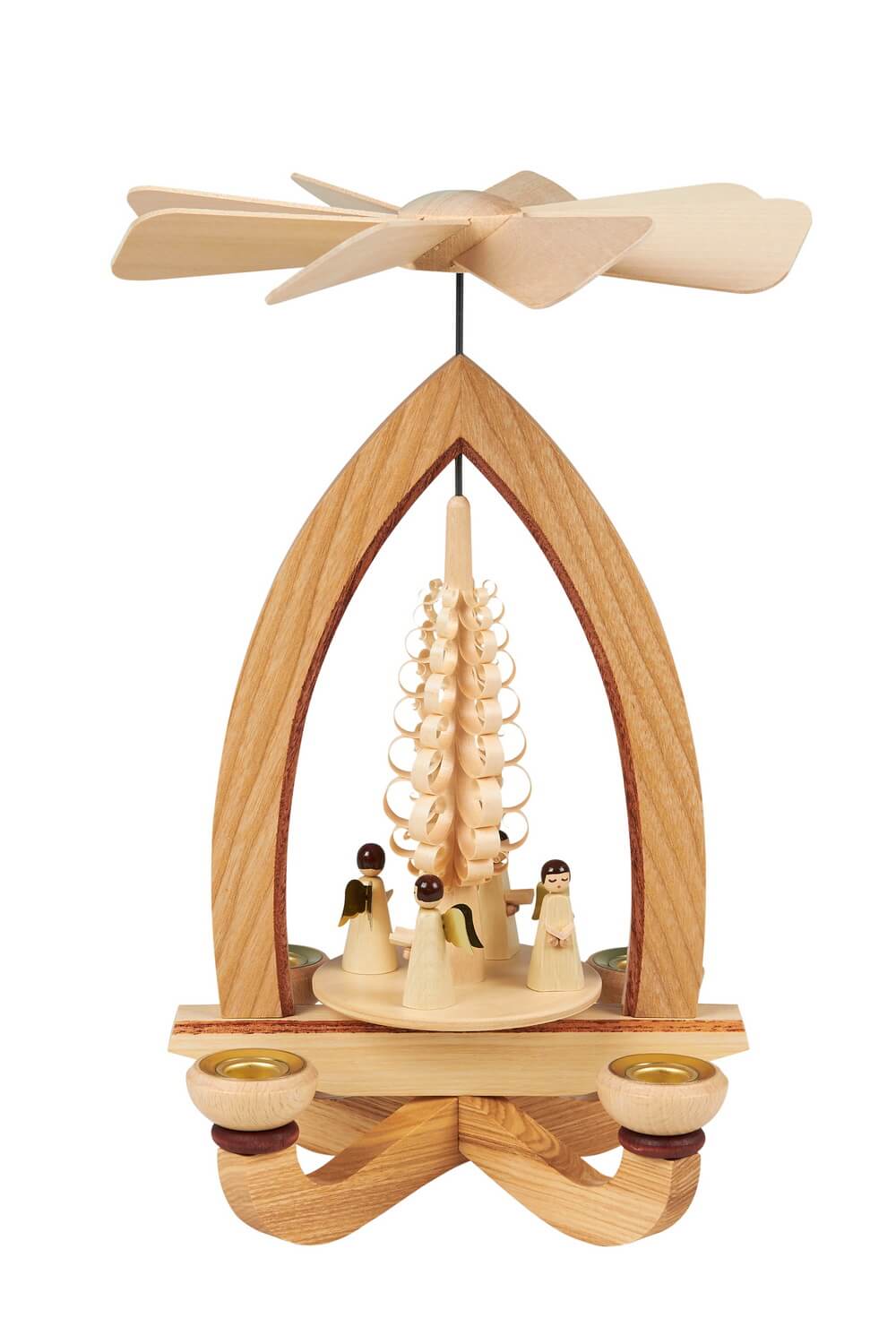 Weihnachtspyramide mit Engel, 28 cm, Heinz Lorenz Olbernhau/ Erzgebirge_Bild1
