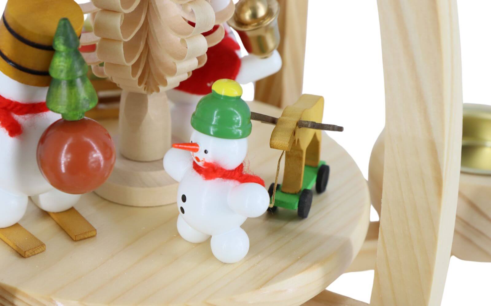 Tea light pyramid with snowmen, 35 cm by Ralf Zenker_4