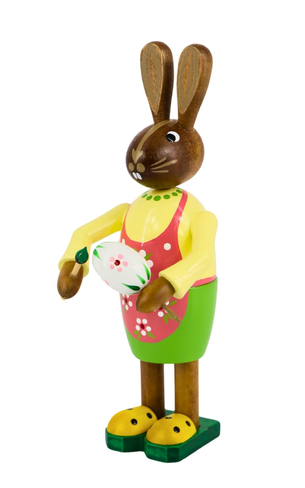 Easter bunny woman with brush and small Easter egg, 15 cm by Figurenland Uhlig GmbH_3
