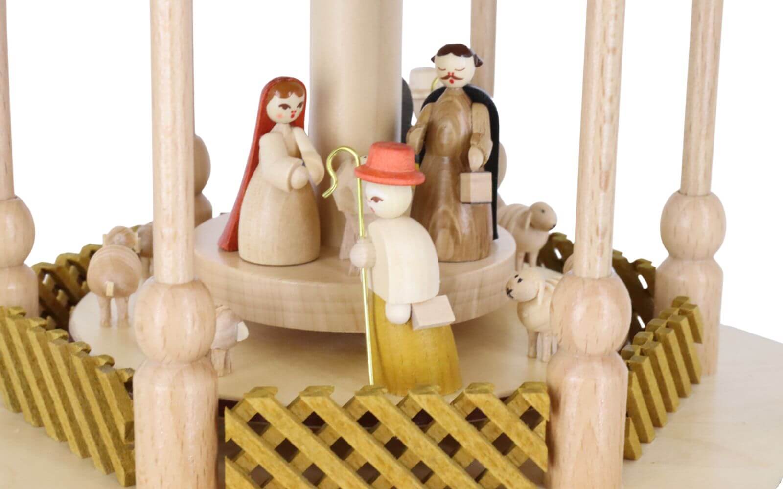 German Christmas Pyramid Nativity Scene, 5-Tier, 27.5 inch / 70 cm by Richard Glässer_4