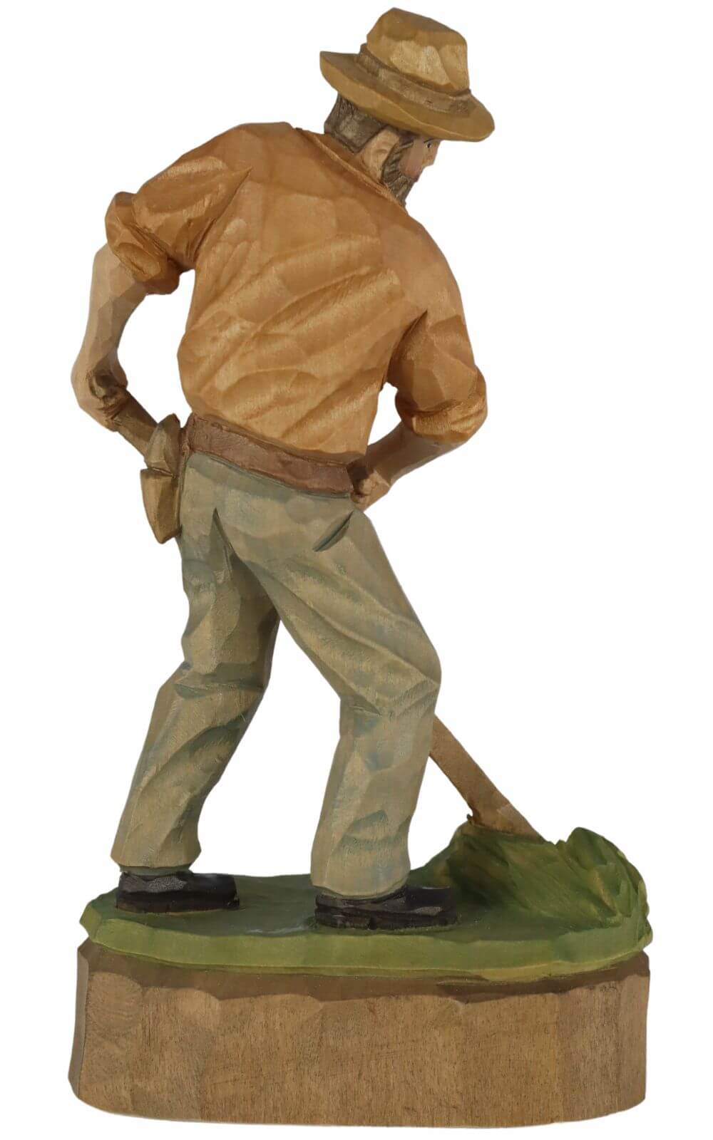 Farmer with scythe, coloured, 20 cm, carved by Schnitzkunst aus dem Erzgebirge_1