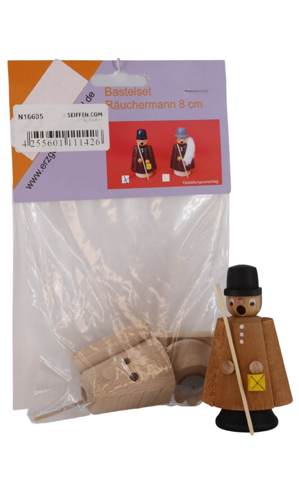 Bastelset Räuchermännchen Wächter, 8 cm von SEIFFEN.COM_2