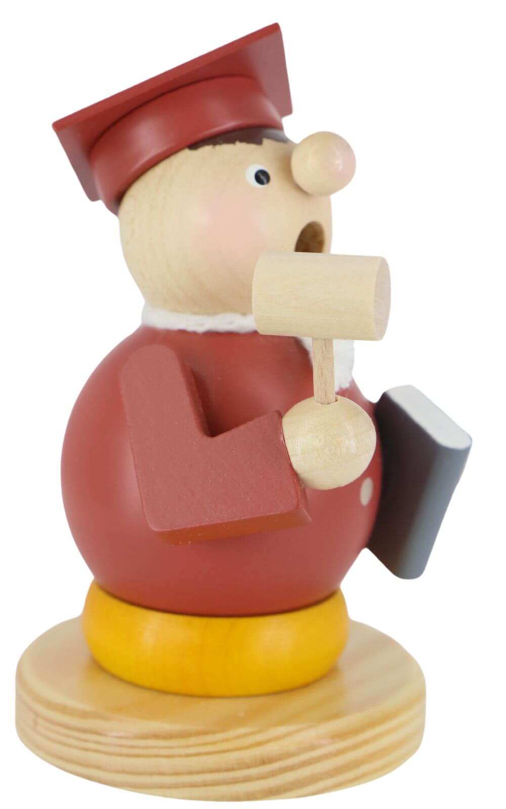 Smoking man judge Friederich with law book, 11 cm by Ralf Zenker_2