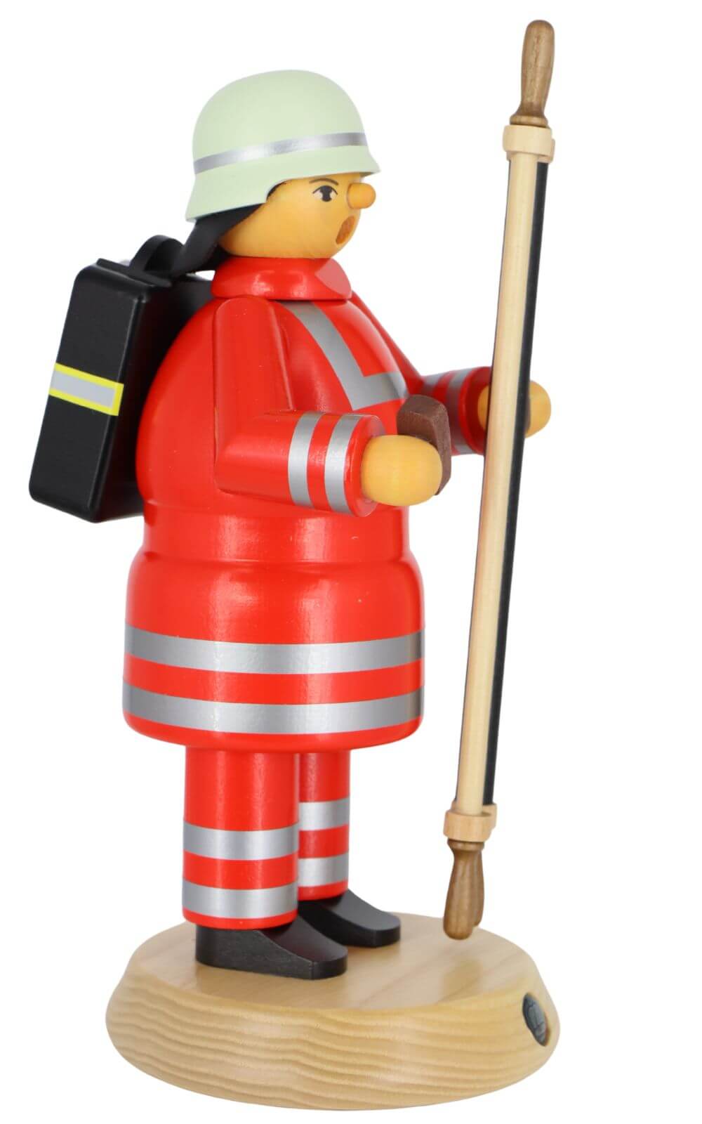 Smoking man Red Cross paramedic with stretcher by Müller Kleinkunst_2